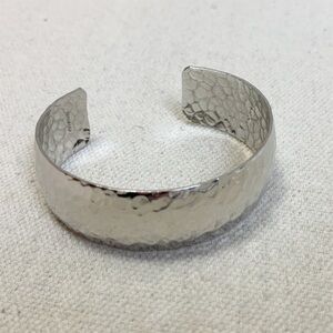 Sarah Coventry Hammered Silver Cuff Bracelet